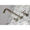 Kingston Brass Roman Tub Faucet, Polished Nickel, Wall Mount KS8026CML - alternate 2